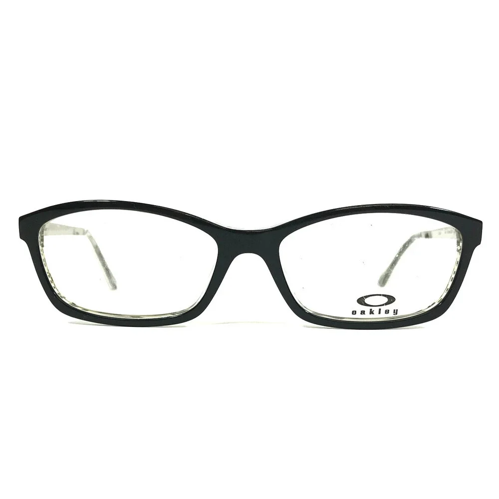 Oakley Eyeglasses Frames Render OX1089-0153 Jet Black White Rectangle 53-16-140
